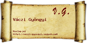 Váczi Gyöngyi névjegykártya