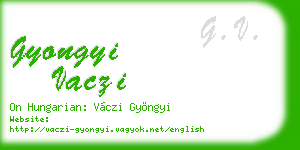 gyongyi vaczi business card