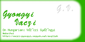 gyongyi vaczi business card
